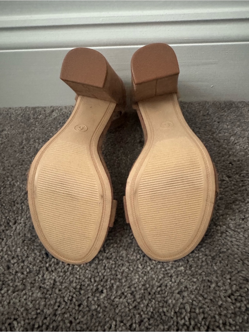 a new day Tan Suede Block Heel Sandals with Ankle Strap - Picture 3 of 3